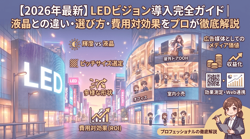 【2026年最新】LEDビジョン導入完全ガイド｜液晶との違い・選び方・費用対効果をプロが徹底解説