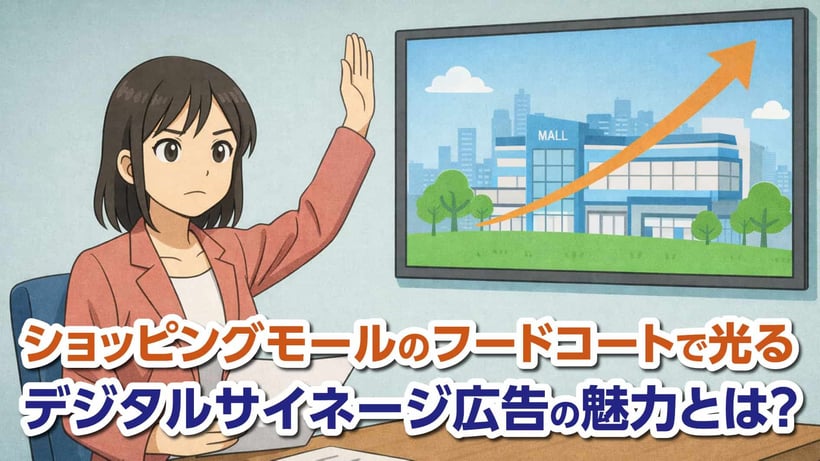 ショッピングモールのフードコートで光るデジタルサイネージ広告の魅力とは？