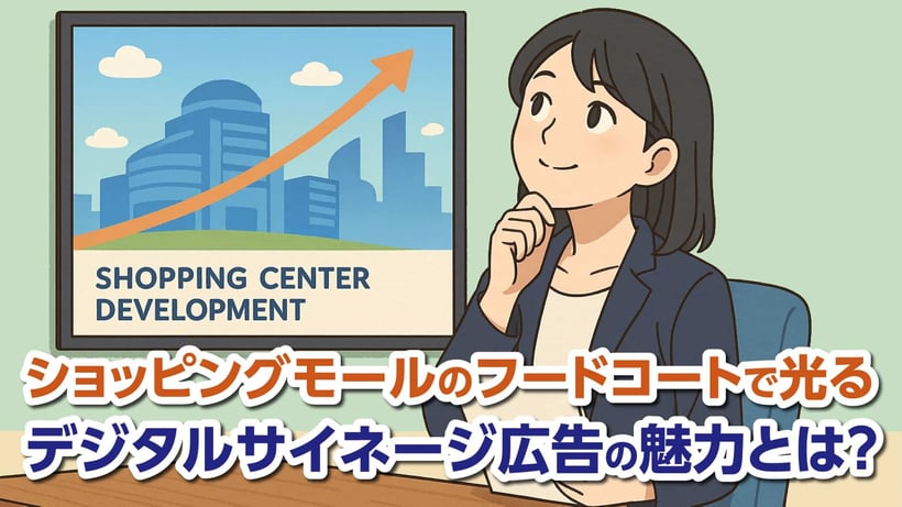 ショッピングモールのフードコートで光るデジタルサイネージ広告の魅力とは？