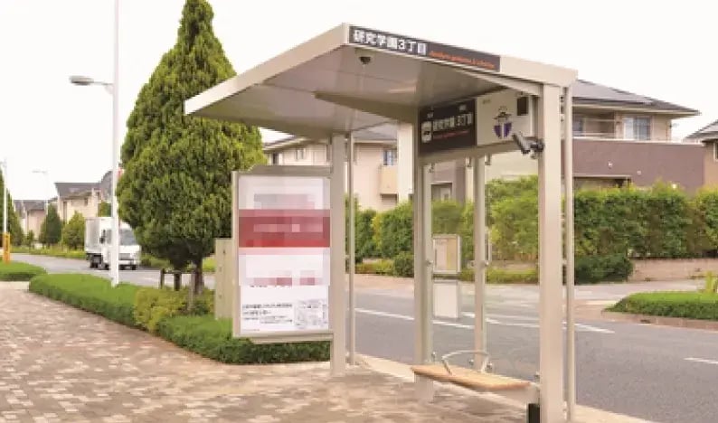 広告パネル付きシェルター設置